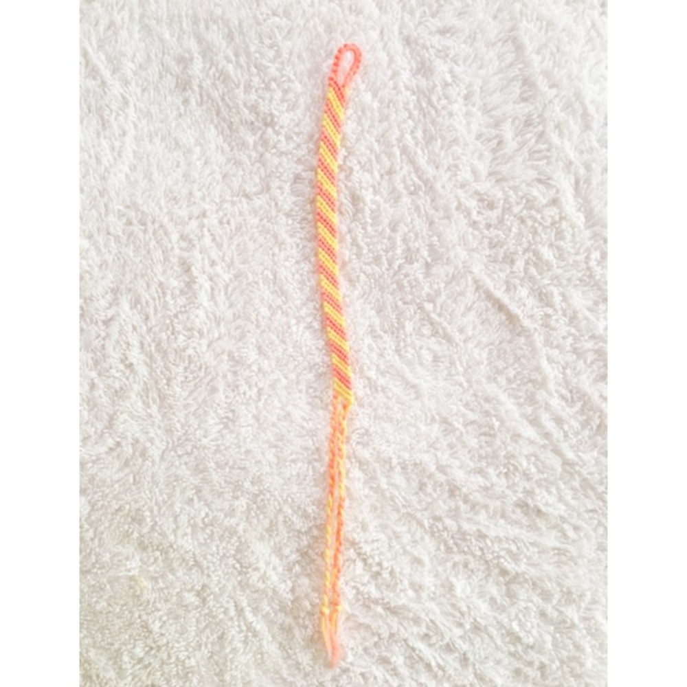 Friendship Bracelet (Pink/Yellow Stripe)